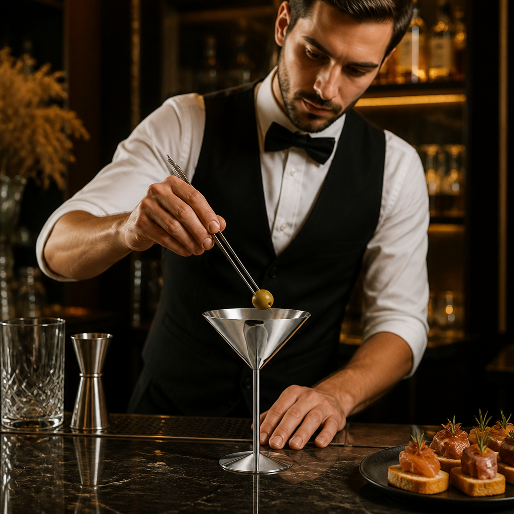 Stainless Steel Martini Glass 240ml for Bars & Nightclubs (Pack of 6)