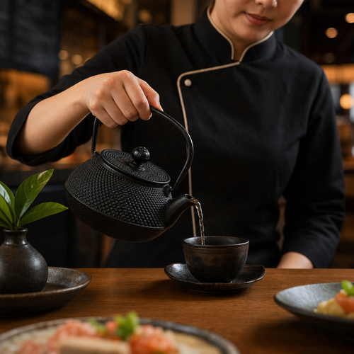 Cast Iron Teapot 0.8L for Stylish Tea Presentation