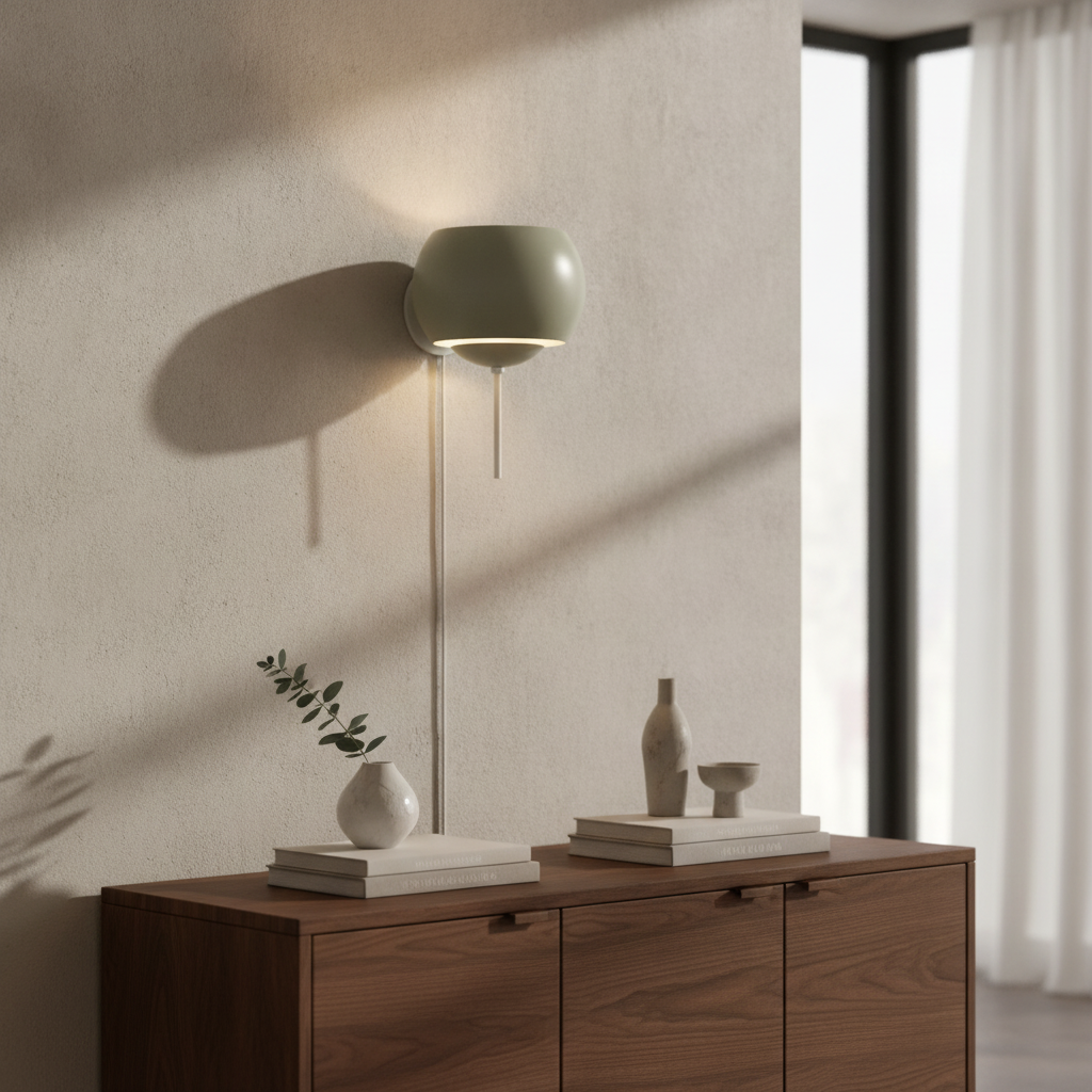 Metal Wall Light with 360° Rotatable Shade for Home Décor