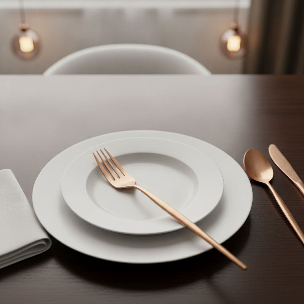 Copper Table Forks 203.5mm for Elegant Dining (Pack of 12)