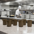 Porcelain Brown Pourer 40ml for Catering & Hospitality (Pack of 6)