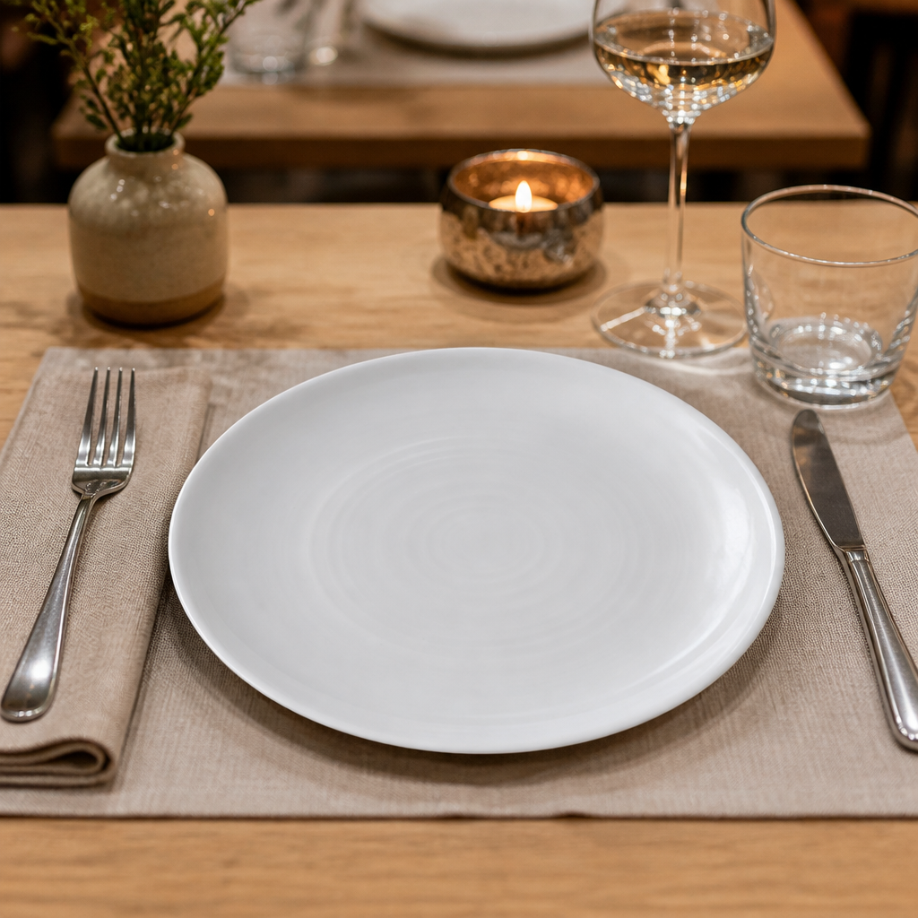 Organic Coupe Plates 164mm Ceramic for Professional Kitchens (Pack of 12)