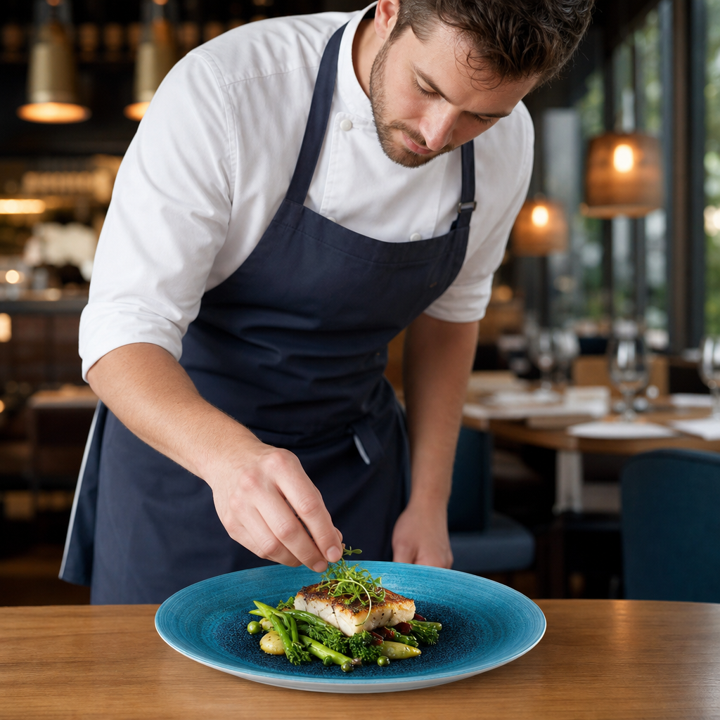 Coupe Plates 288mm Teal Vitrified Porcelain for Restaurants & Cafés (Pack of 12)