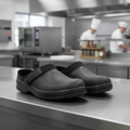 Polyurethane Black Safety Chef Clogs for Busy Kitchens