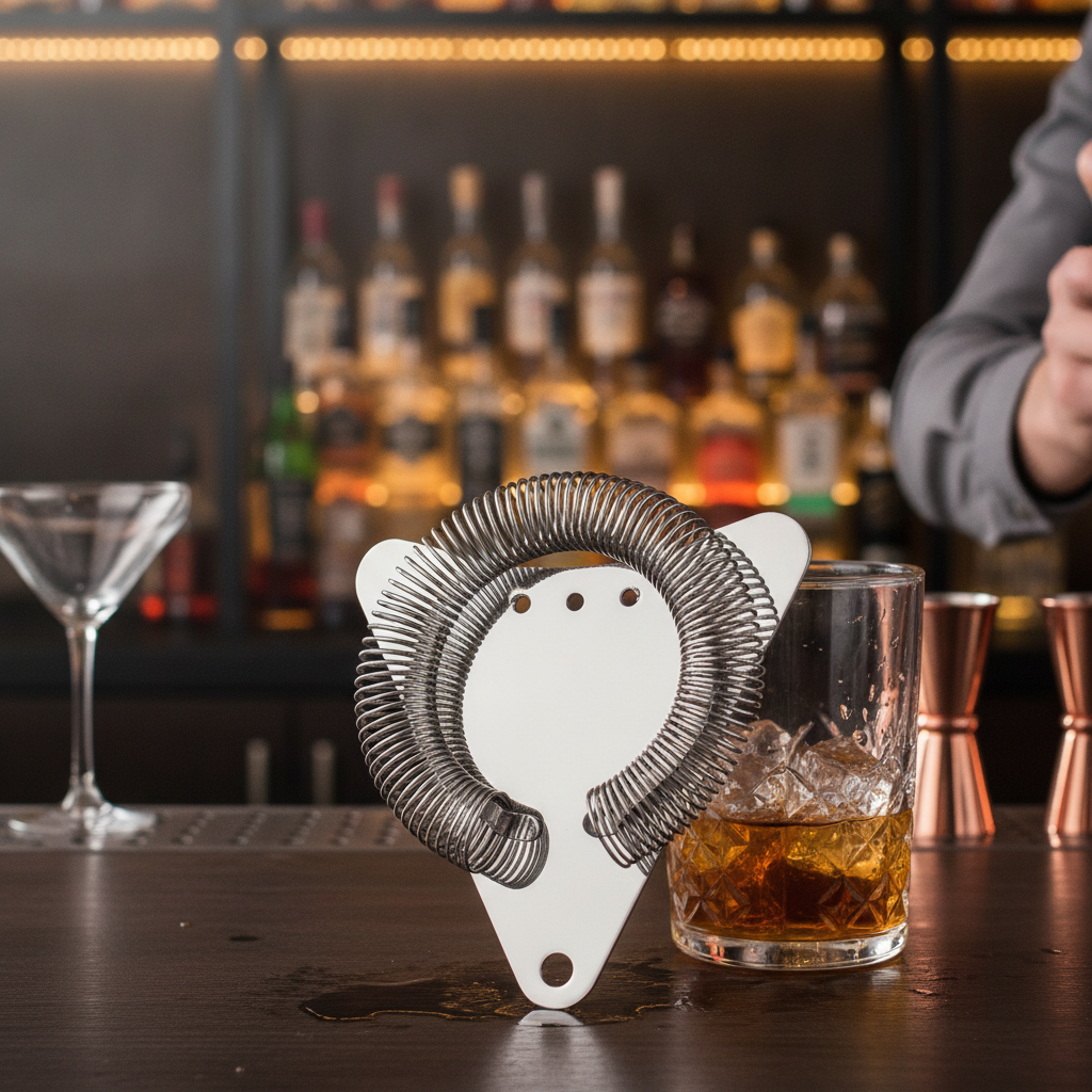 Stainless Steel Triangular Strainer 105mm for Cocktail Preparation