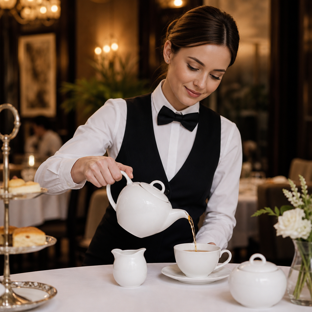 Porcelain Teapot 15oz for Elegant Tea Service (Pack of 4)