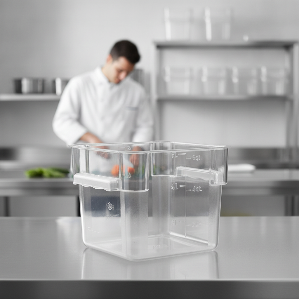 ABS Square Storage Container 5.5L for Professional Kitchens
