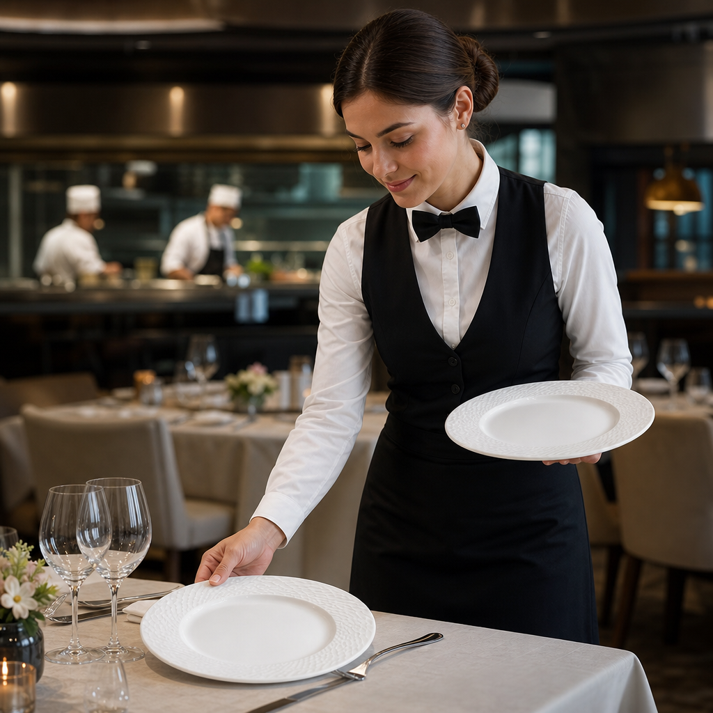 Alumina Rim Plates 255mm Vitrified Ceramic for Hospitality (Pack of 24)