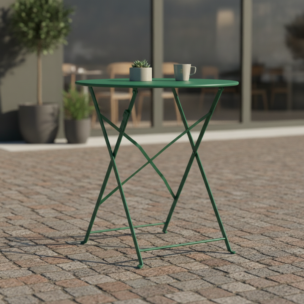Powder Coated Steel Round Table 600mm for Indoor & Outdoor Use