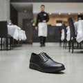 Microfibre Black Formal Men's Shoe for Hospitality (EU Sizes 41-47)