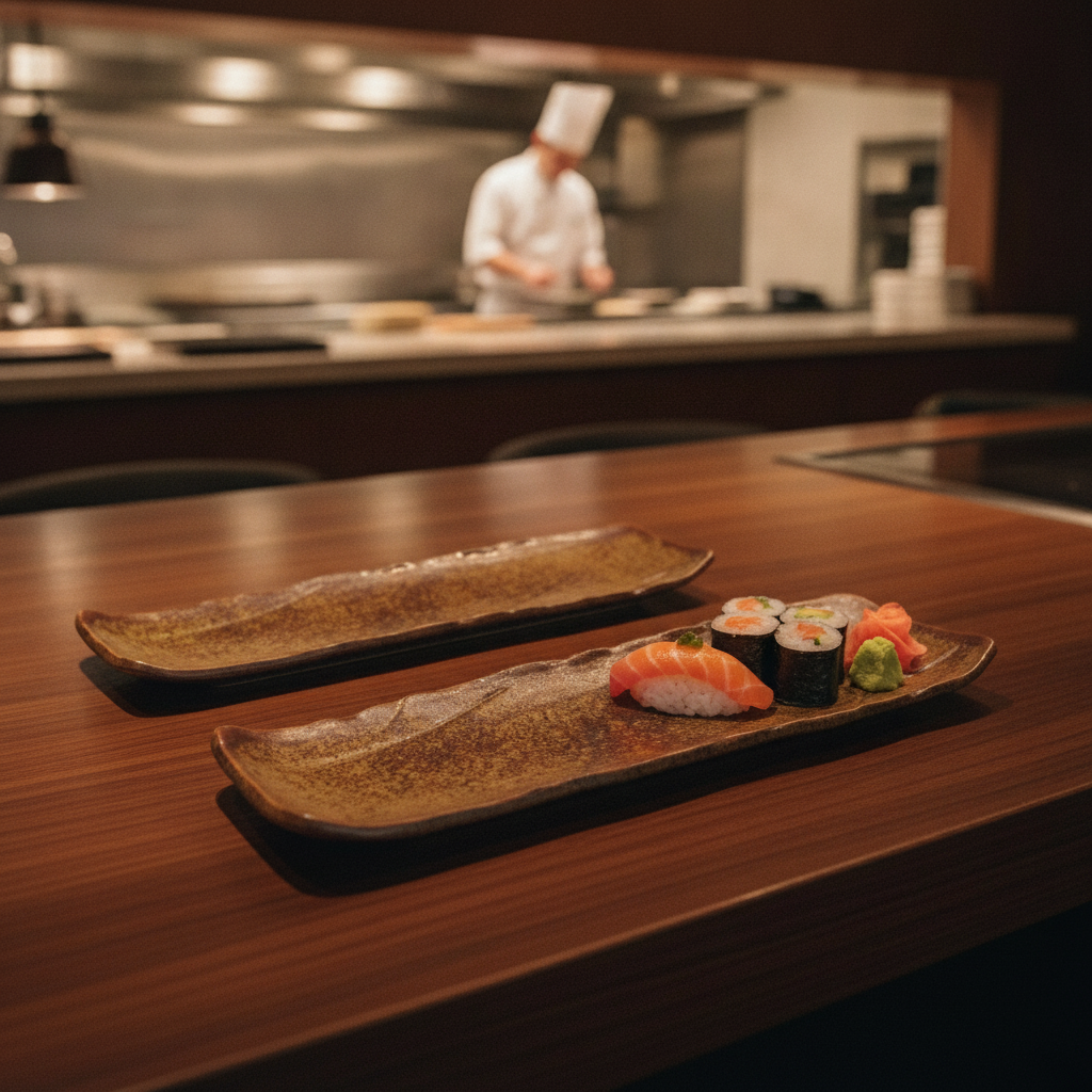 Melamine Rectangular Sushi Board 350x100mm for Restaurants & Catering