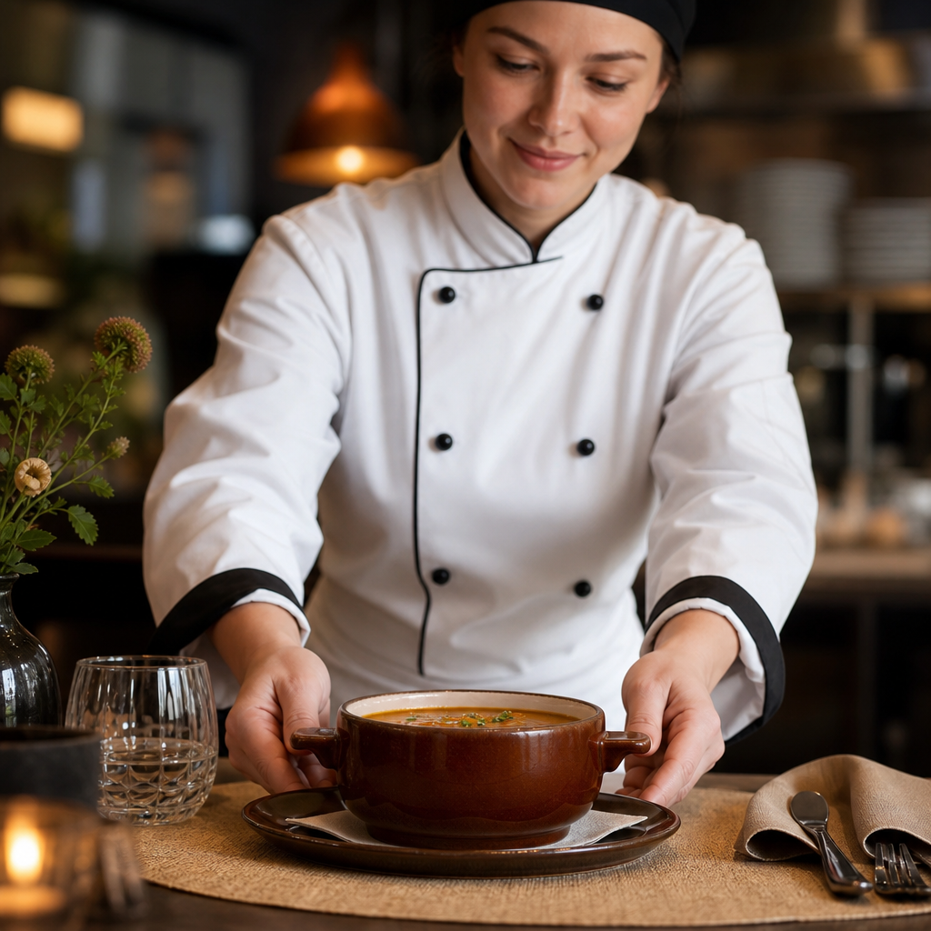 Mocha Porcelain Soup Bowls 450mm for Dining & Catering - Pack of 6