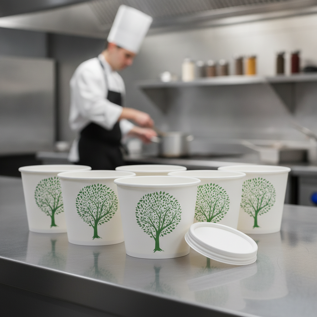 Paperboard Soup Containers 455ml for Food Service (Pack of 500)