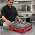 Polypropylene Red Camrack 30 Compartment System for Glassware Transport