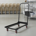 Powder Coated Steel Folding Chair Trolley for Easy Transport