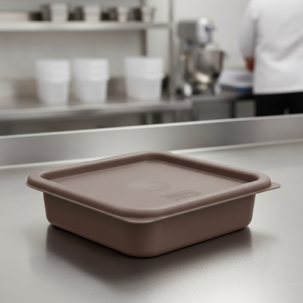 Polyethylene Brown Food Storage Container Lid for Professional Use