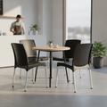 Polypropylene Black Side Chairs 825mm for Cafés & Restaurants (Pack of 4)