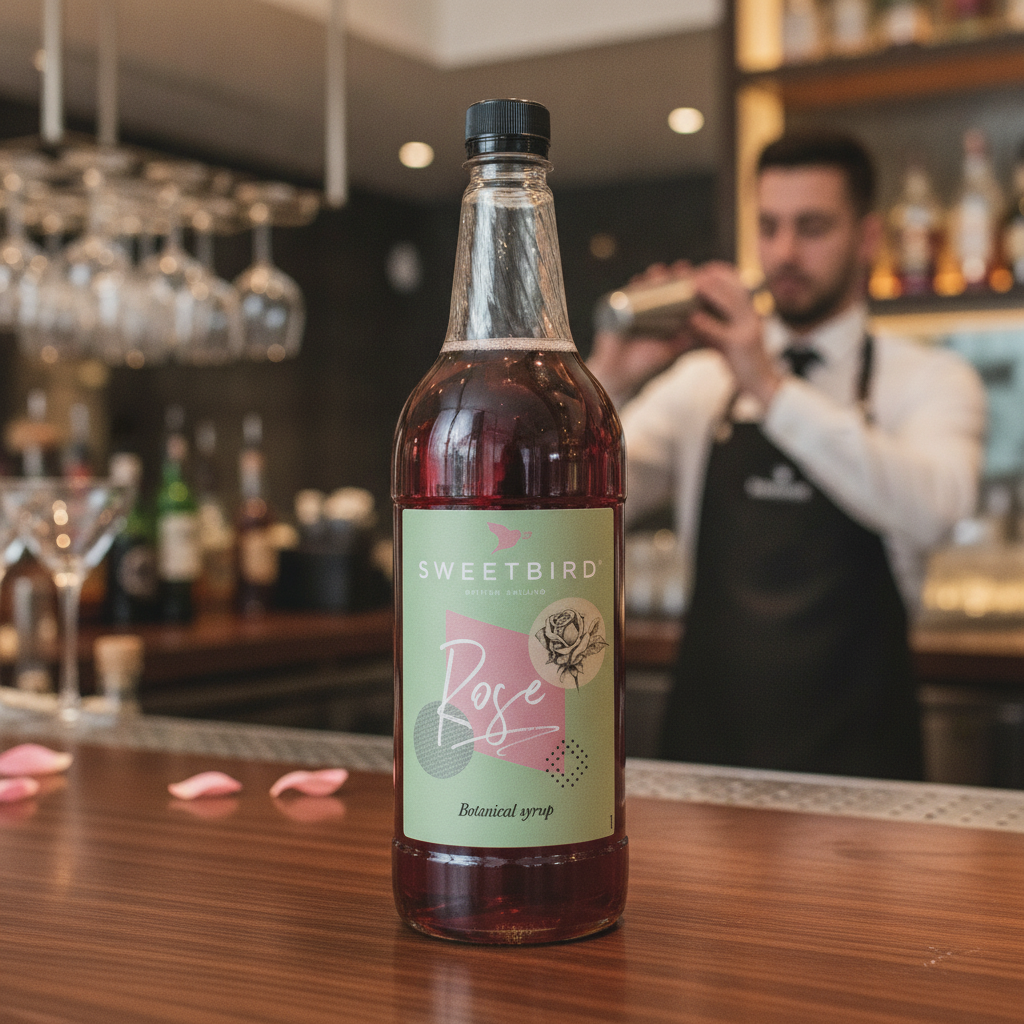 Botanical Rose Syrup 1L for Unique Beverage Creations