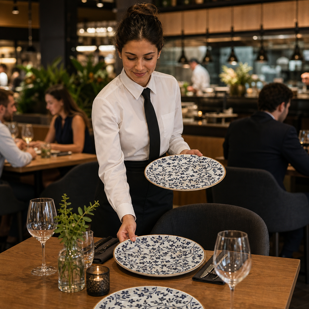 Alumina Coupe Plates 280mm Vitrified Ceramic for Dining Tables (Pack of 12)