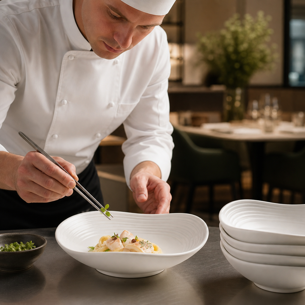 Alumina Tall Bowls 150mm Vitrified Ceramic for Fine Dining (Pack of 12)