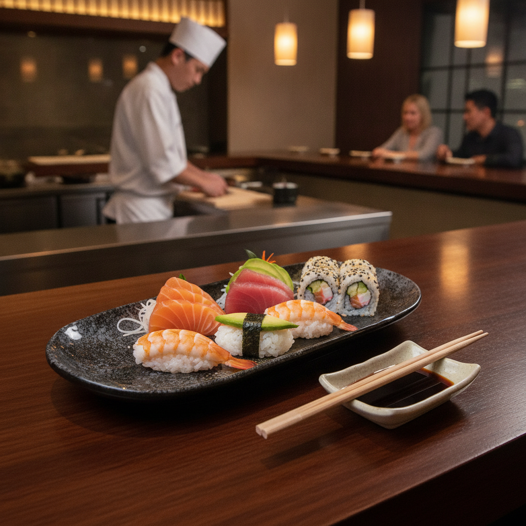 Melamine Rectangular Sushi Board 285x115mm for Restaurants & Catering