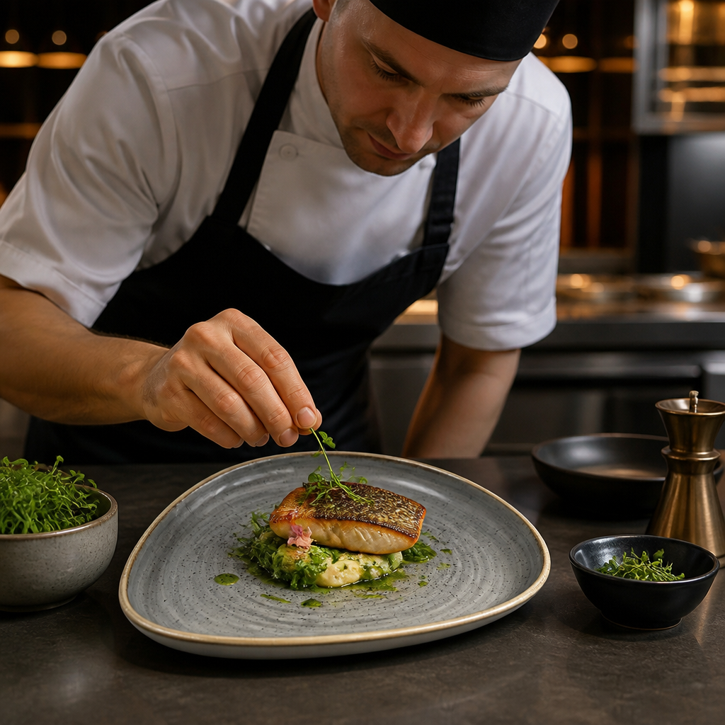 Triangle Walled Chefs Plates 200mm Grey Vitrified Ceramic for Elegant Table Settings (Pack of 6)