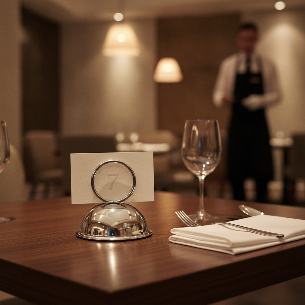 Stainless Steel Card Holder for Pubs & Restaurants