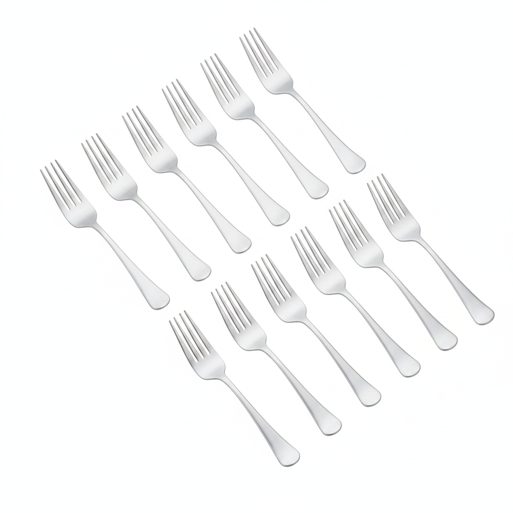 18/10 Stainless Steel Dessert Forks for Delicate Desserts (Pack of 12)