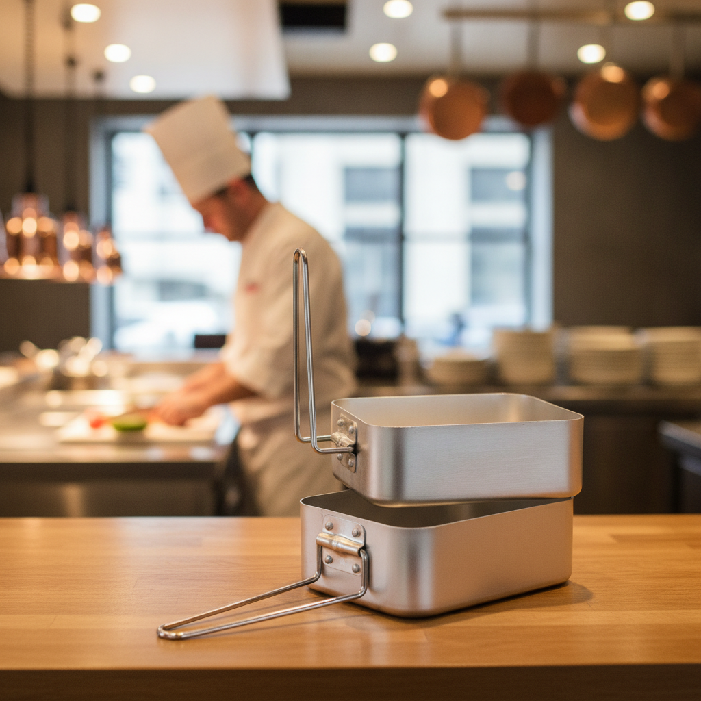 Stainless Steel Mess Tin Set 185x130mm for Casual Dining