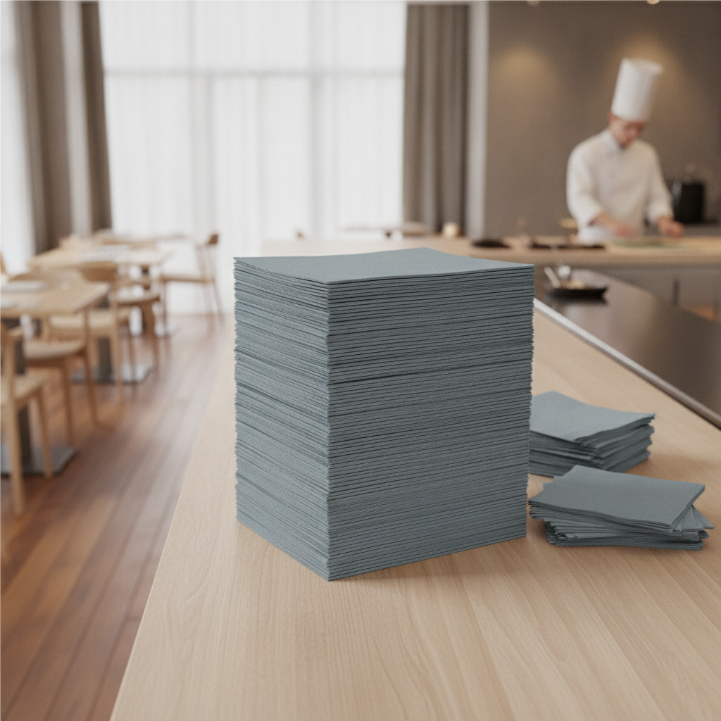 Paper Grey Lunch Napkins 33x33cm for Catering & Hospitality (Pack of 2000)