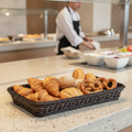 Poly-Rattan Buffet Basket GN 1/1 65mm for Displaying Breakfast Items