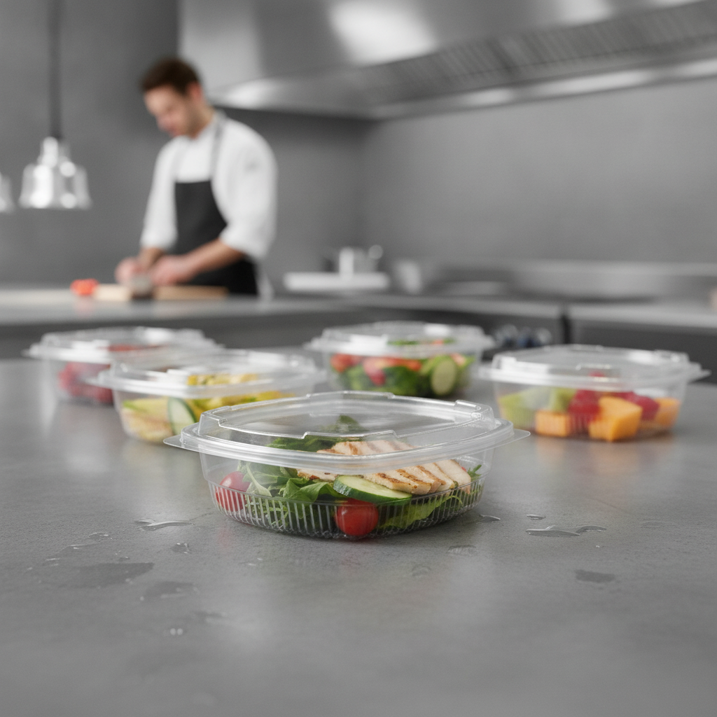 Clear rPET Deli Containers 375ml for Food-to-Go (Pack of 500)