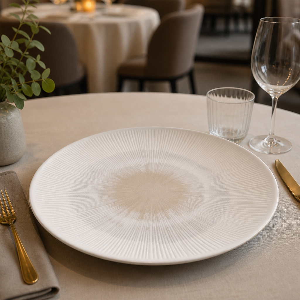 Blush Round Melamine Plate 330mm for Elegant Table Settings