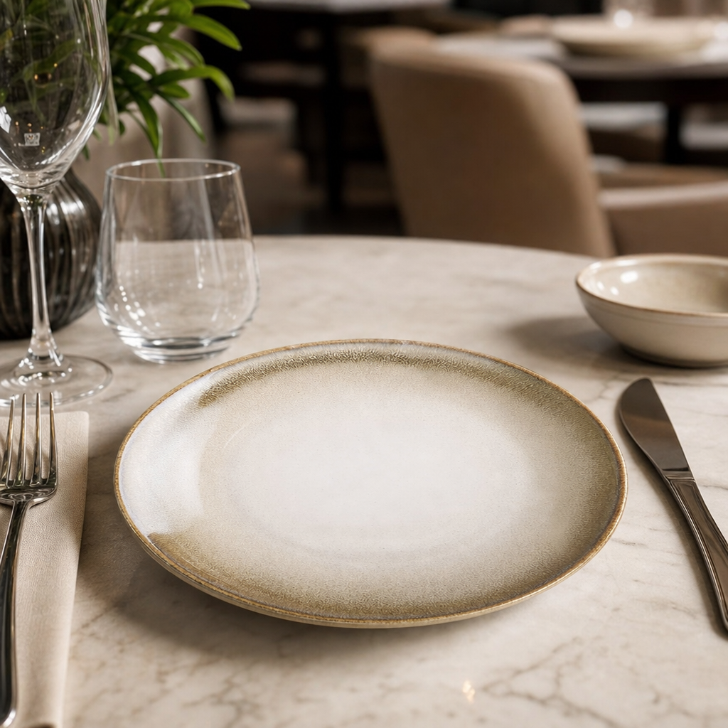Coupe Plates 205mm Stoneware for Elegant Dining (Pack of 6)