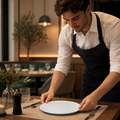 Artisanal Plates 200mm White Porcelain for Stylish Dining (Pack of 6)