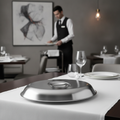 Stainless Steel Oval Vegetable Dish Lid 245x170mm for Silver Service