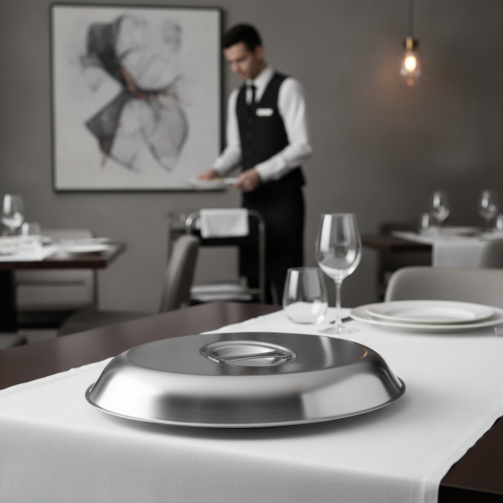 Stainless Steel Oval Vegetable Dish Lid 245x170mm for Silver Service