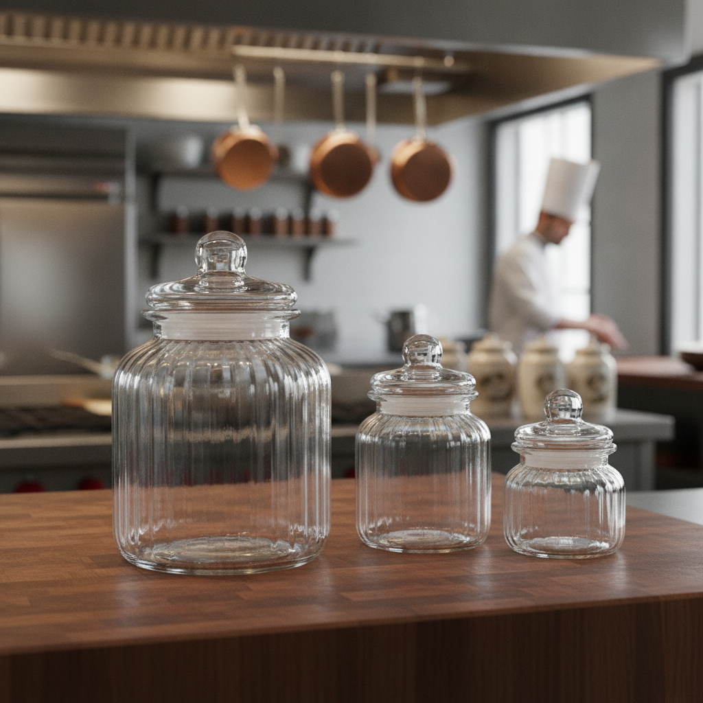 Glass Storage Jar 3.7L for Kitchen Organization