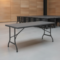 Wood-Effect Folding Table 6ft with Powder Coated Steel for Catering & Events