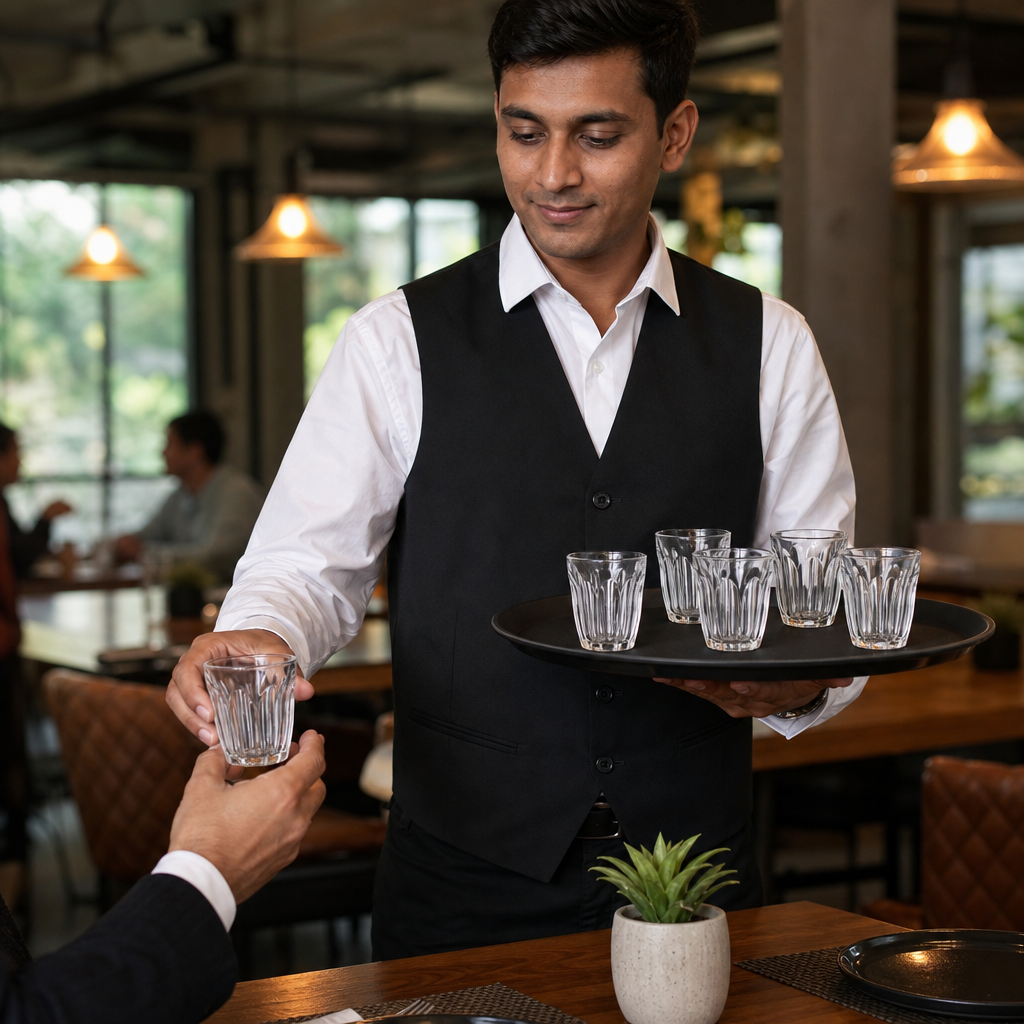 Clear Glass Tumblers 90ml for Canteens & Bars (Pack of 6)