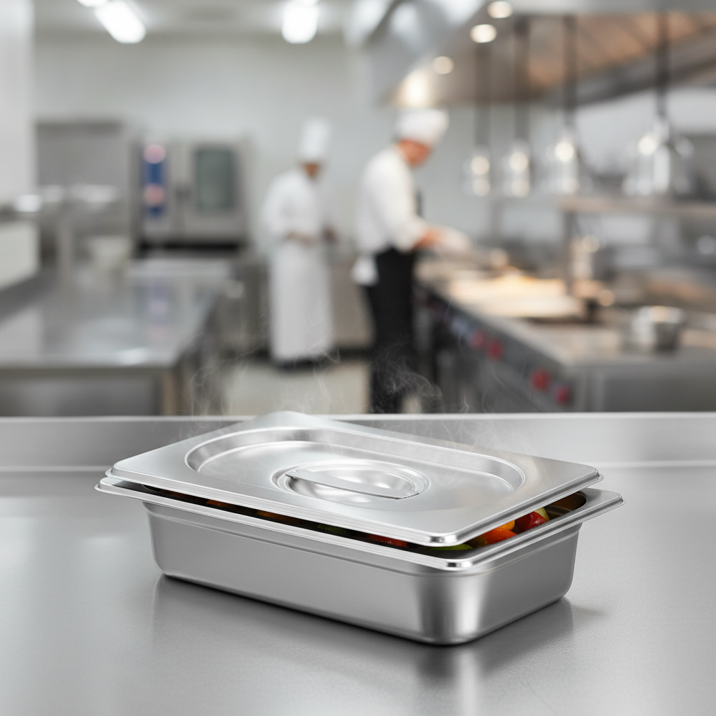 201 Stainless Steel 1/4 Gastronorm Lid for Professional Kitchens