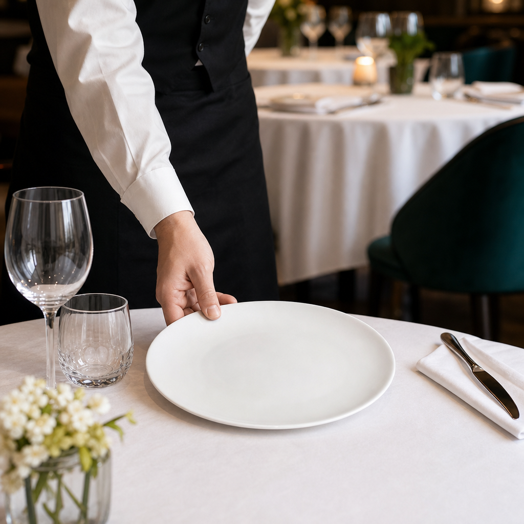 Coupe Plates 255mm Bone China for Elegant Dining (Pack of 6)