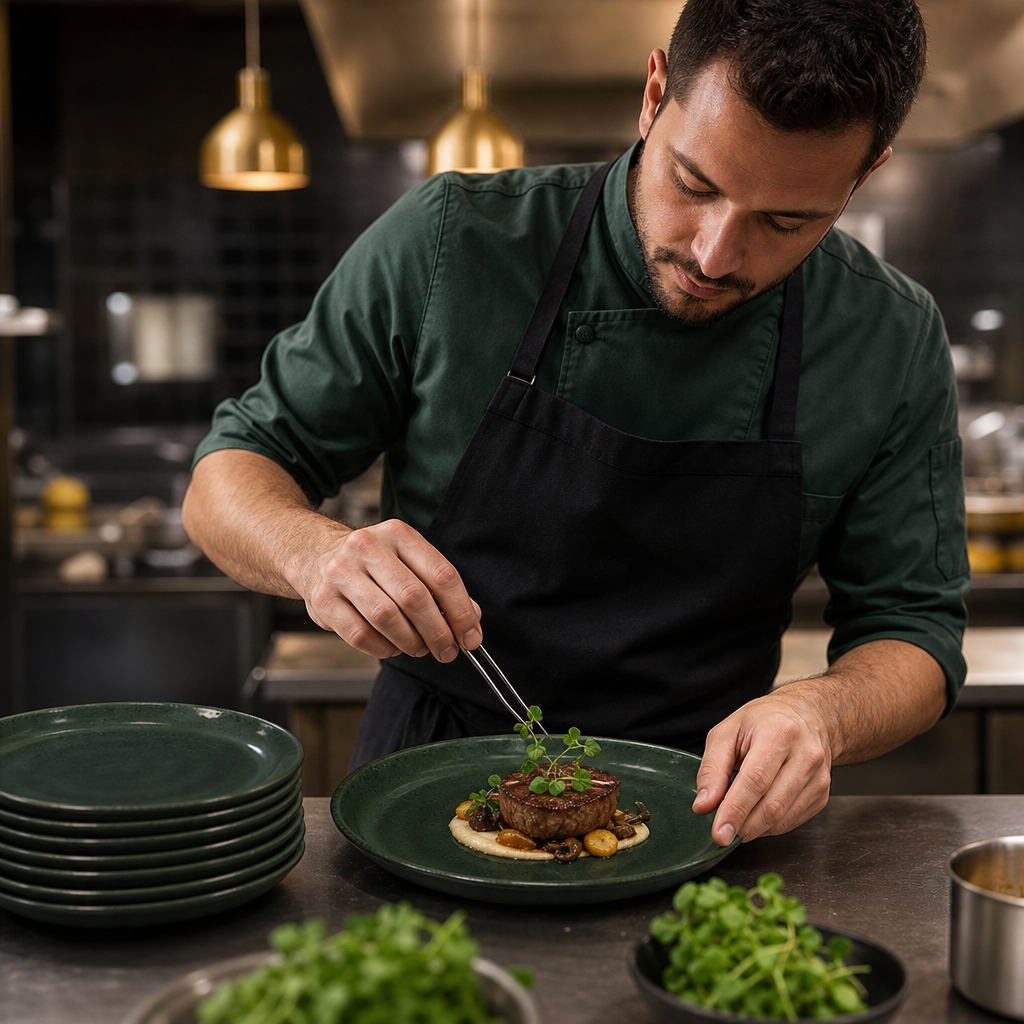 Coupe Plates Dark Green Porcelain for Diverse Menus (Pack of 12)