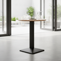 Planked Oak Round Poseur Table 600mm for Indoor & Outdoor Dining