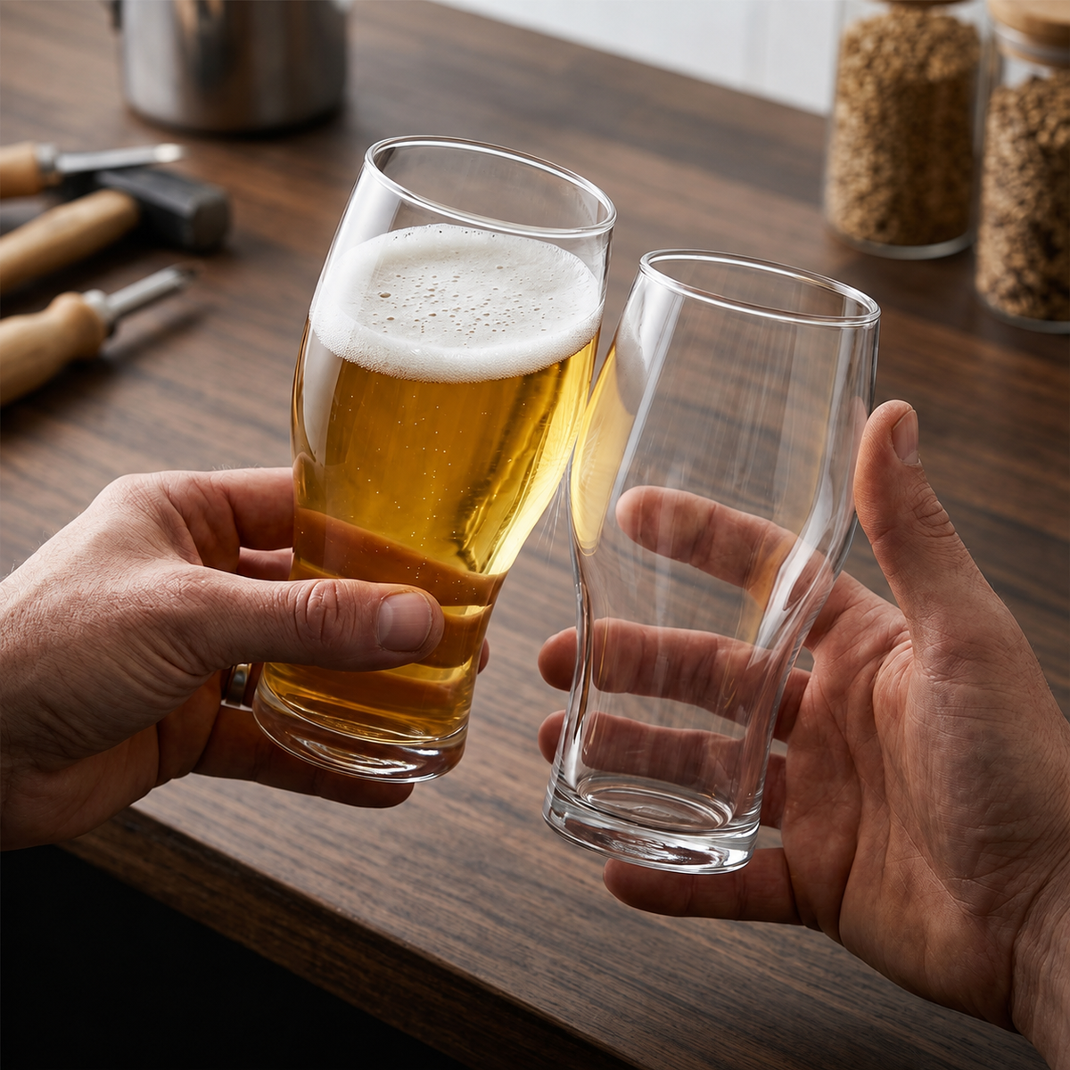 Toughened Glass Tulip Beer Glass 570ml for Bars & Restaurants (Pack of 48)
