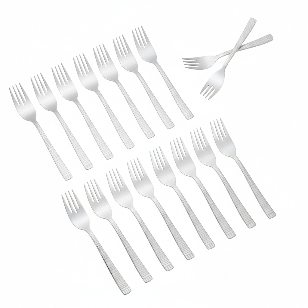 18/10 Stainless Steel Fish Forks for Modern Tableware (Pack of 12)