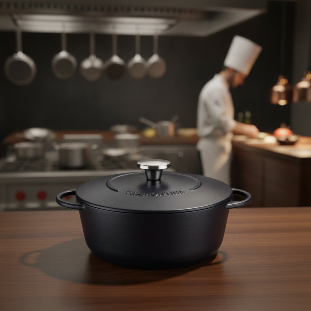 Enamelled Cast Iron Casserole Dish 4L for Home Cooking