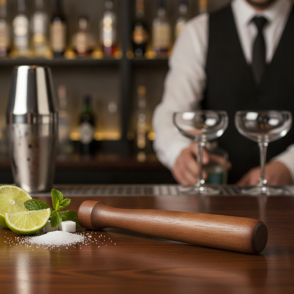 Wooden Cocktail Muddler 255mm for Bartenders