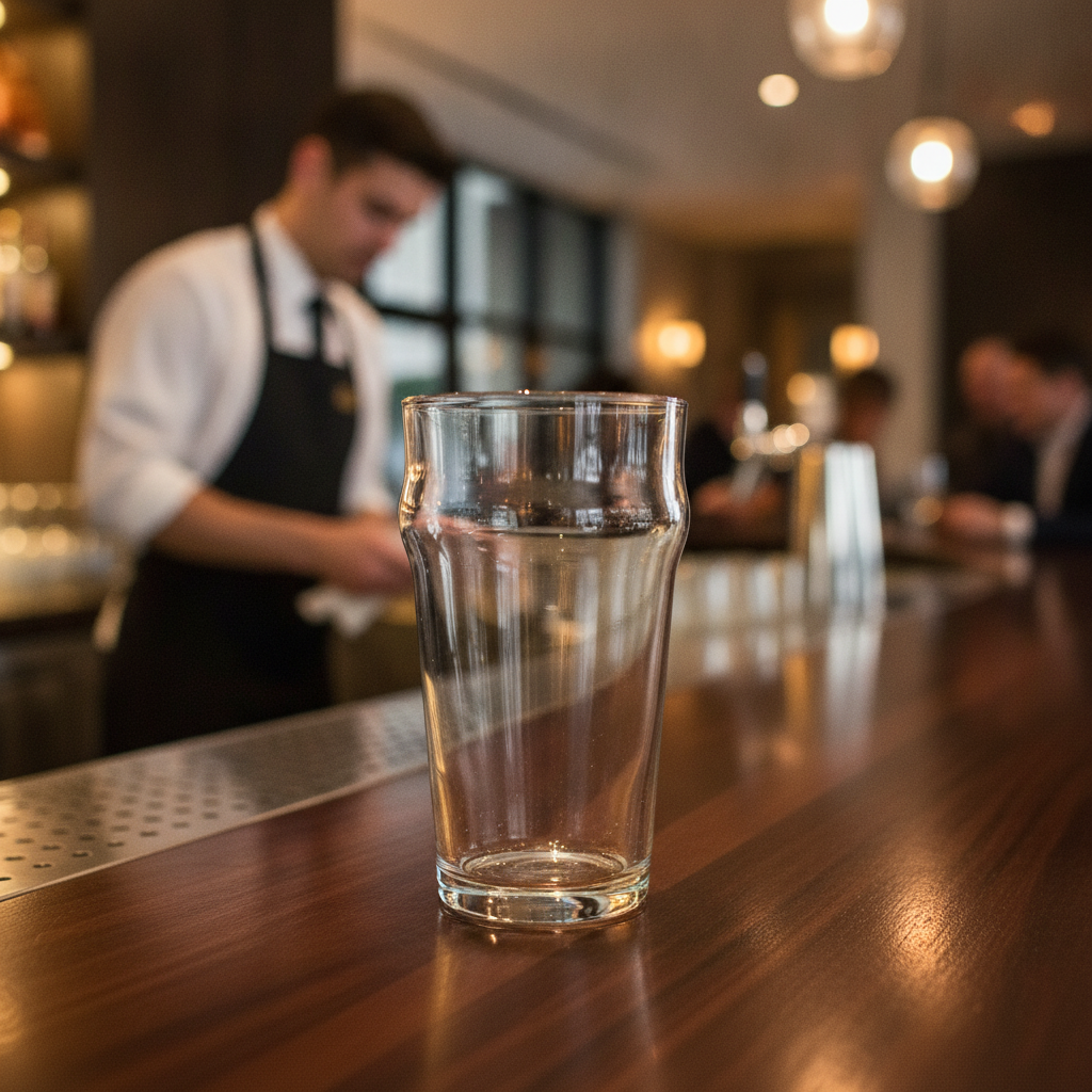 Glass Nonic Nucleated Beer Glass 570ml for Licensed Venues (Pack of 48)