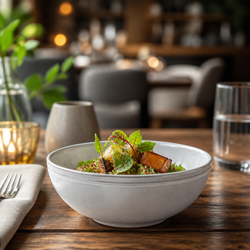 Recycled Stoneware Deep Bowls 745ml for Sustainable Dining